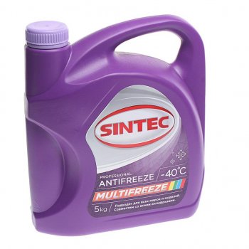 1 269 р. Антифриз фиолетовый -40C 5кг универсальный Multifreeze SINTEC SINTEC 990562  с доставкой в г. Керчь. Увеличить фотографию 1