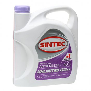 1 569 р. Антифриз фиолетовый -40C 5кг G12++ Unlimited SINTEC SINTEC 990566  с доставкой в г. Керчь. Увеличить фотографию 1