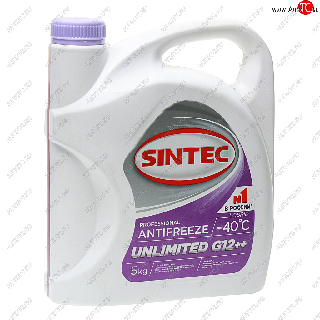 1 569 р. Антифриз фиолетовый -40C 5кг G12++ Unlimited SINTEC SINTEC 990566  с доставкой в г. Керчь