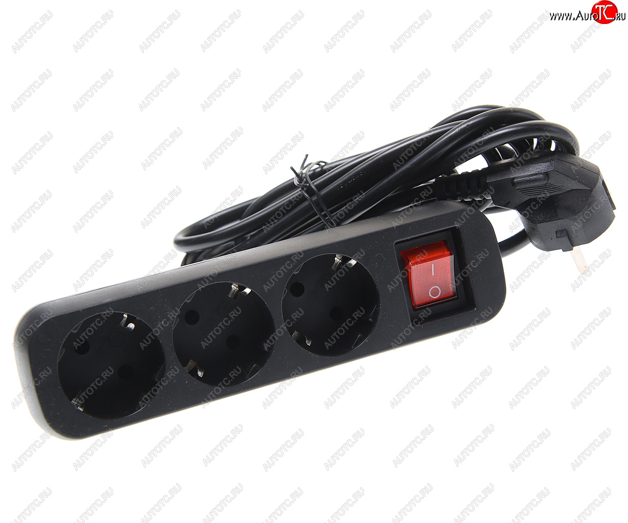 439 р. Фильтр сетевой 3м 10А 2200Вт 3 гнезда с заземлением черный DEFENDER DEFENDER 99334  с доставкой в г. Керчь