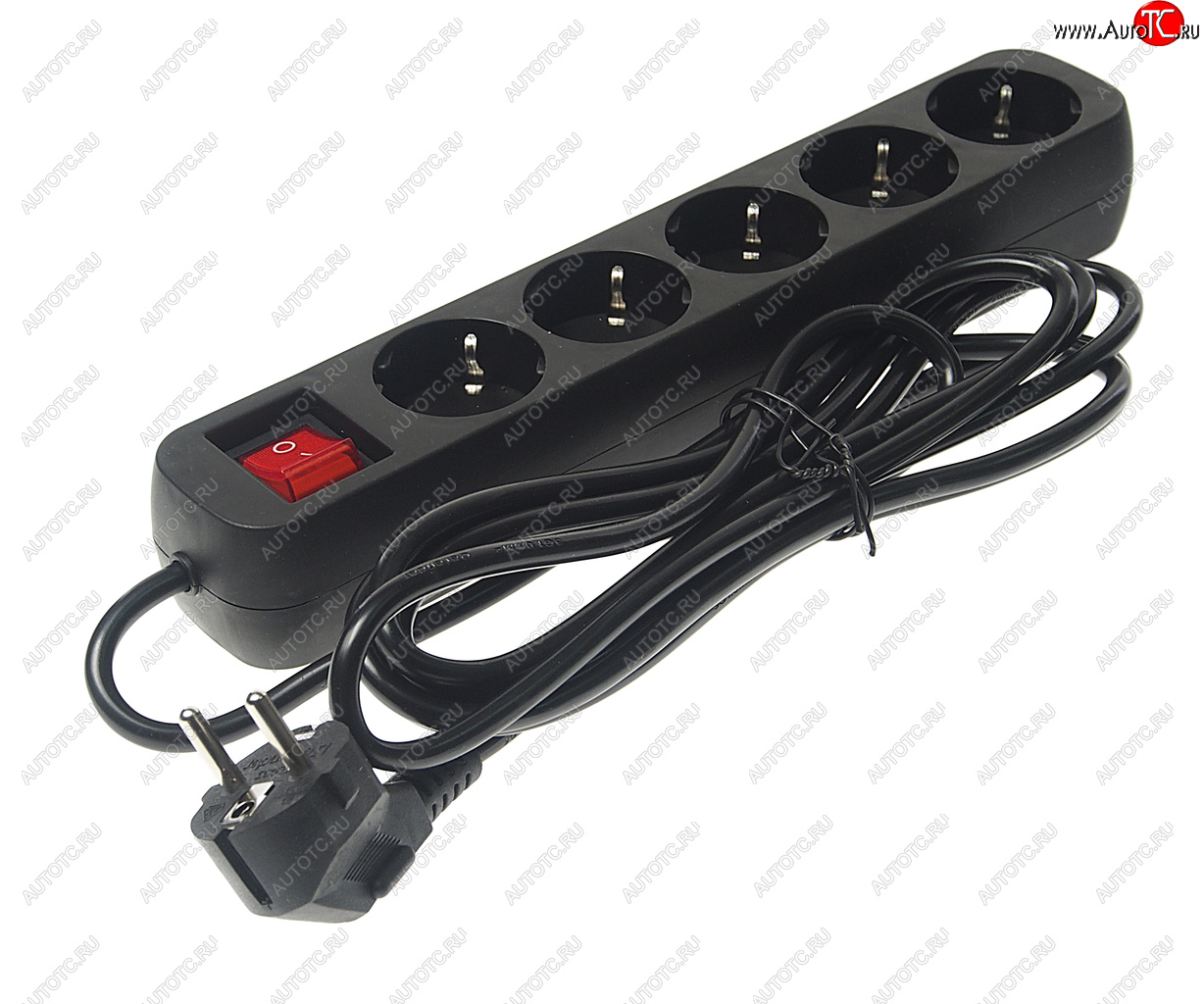 399 р. Фильтр сетевой 3м 10А 2200Вт 5 гнезд с заземлением черный DEFENDER DEFENDER 99342  с доставкой в г. Керчь