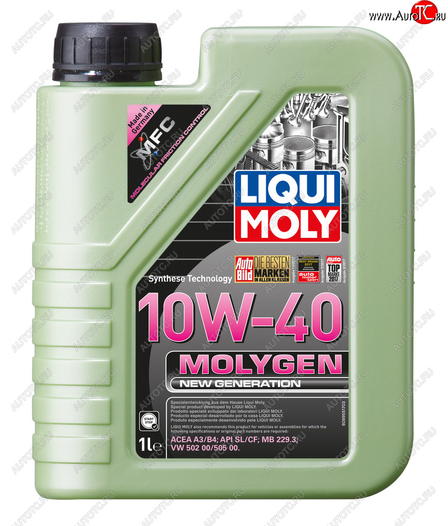 1 979 р. Масло моторное MOLYGEN NEW GENERATION 10W40 синт.1л LIQUI MOLY LIQUI MOLY 9955  с доставкой в г. Керчь