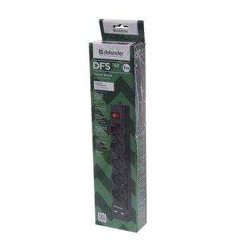 869 р. Фильтр сетевой 3м 10А 2200Вт 5 гнезд + 2 USB с заземлением черный DEFENDER DEFENDER 99753  с доставкой в г. Керчь. Увеличить фотографию 4