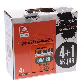 4 599 р. Масло моторное ENGINE OIL 0W20 синт.4л+1л Япония AUTOBACS AUTOBACS a00032230-401 AUTOBACS a00032230-401  с доставкой в г. Керчь. Увеличить фотографию 3