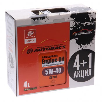 4 389 р. Масло моторное ENGINE OIL 5W40 синт.4л+1л Япония AUTOBACS AUTOBACS a00032242-401 AUTOBACS a00032242-401  с доставкой в г. Керчь. Увеличить фотографию 3