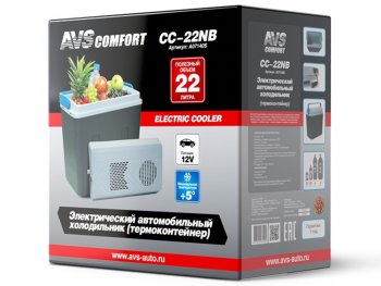 5 749 р. Автохолодильник 22л 41х24х40.5см с функцией заморозки 12V 40W 2.85кг AVS AVS a07140s  с доставкой в г. Керчь. Увеличить фотографию 3