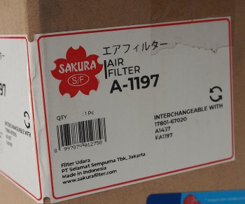 1 499 р. Фильтр воздушный TOYOTA Hiace 4 (01-07) SAKURA SAKURA a1197  с доставкой в г. Керчь. Увеличить фотографию 5