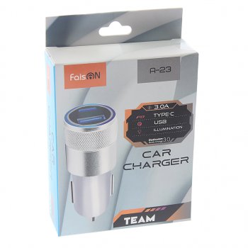 579 р. Устройство зарядное в прикуриватель 1USB + 1 Type C 12V FAISON FAISON a-23 white FAISON a-23 white  с доставкой в г. Керчь. Увеличить фотографию 2