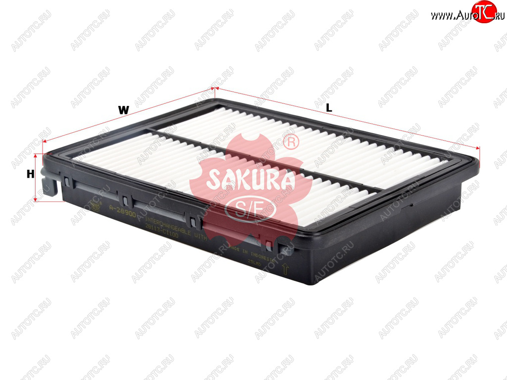 1 179 р. Фильтр воздушный HYUNDAI Sonata (14-) SAKURA SAKURA a28900  с доставкой в г. Керчь