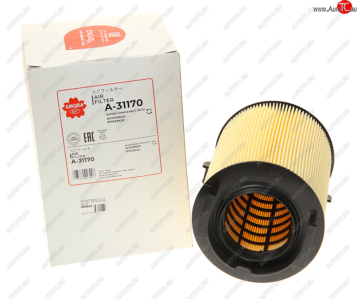 1 229 р. Фильтр воздушный VW AUDI SEAT SKODA (1.21.41.61.82.0 FSITFSI) SAKURA SAKURA a31170  с доставкой в г. Керчь