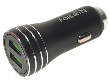 Устройство зарядное в прикуриватель 2USB 12V FAISON FAISON a-33 black FAISON a-33 black