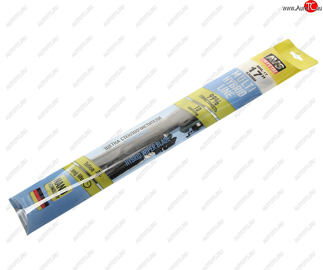 599 р. Щетка стеклоочистителя 430мм гибридная Multi Hybrid Line (адаптер 10 в 1) AVS AVS a40381s  с доставкой в г. Керчь