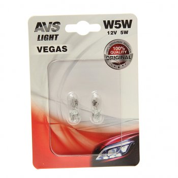 56 р. Лампа 12V W5W T10W W2.1x9.5d блистер (2шт.) AVS AVS a78478s  с доставкой в г. Керчь. Увеличить фотографию 1