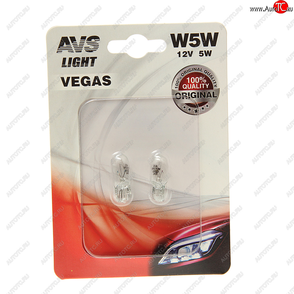 56 р. Лампа 12V W5W T10W W2.1x9.5d блистер (2шт.) AVS AVS a78478s  с доставкой в г. Керчь