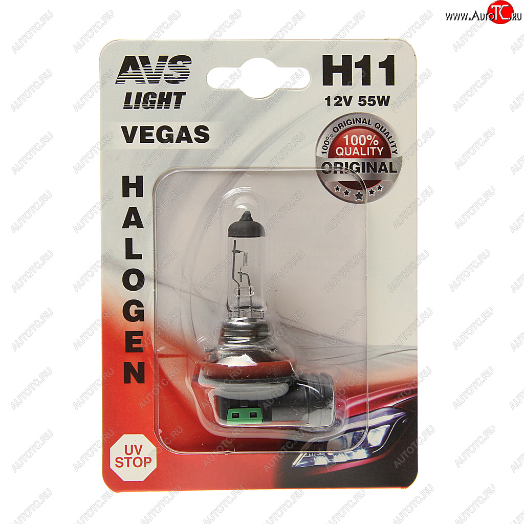 281 р. Лампа 12V H11 55W PGJ19-2 блистер (1шт.) AVS AVS a78480s  с доставкой в г. Керчь