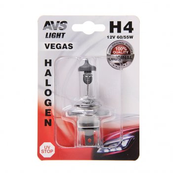 209 р. Лампа 12V H4 60/55W P43t блистер (1шт.) AVS AVS a78482s AVS a78482s  с доставкой в г. Керчь. Увеличить фотографию 1