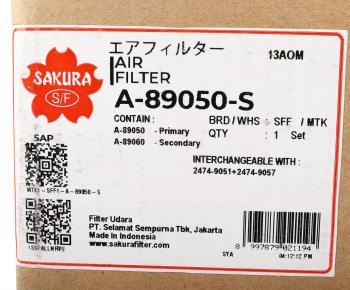9 549 р. Фильтр воздушный DAEWOO Novus внешний,внутренний SAKURA SAKURA a89050s  с доставкой в г. Керчь. Увеличить фотографию 7