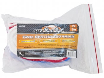 211 р. Трос буксировочный 7т 5м ленточный (крюк-крюк) в пакете АВТОСТОП АВТОСТОП ab-7kр  с доставкой в г. Керчь. Увеличить фотографию 2