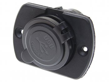 749 р. Розетка автомобильная встраиваемая влагозащищенная 12-24V 2 USB (5V 2.1А+1А) AIRLINE AIRLINE acs-2u-02  с доставкой в г. Керчь. Увеличить фотографию 2