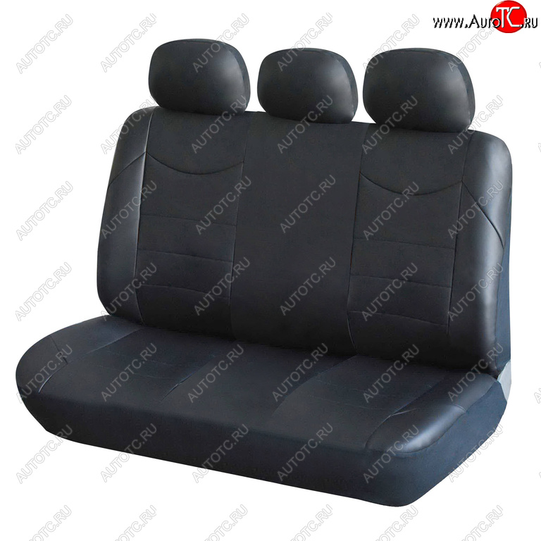 3 899 р. Универсальные чехлы сидений (майка, 11 предм., экокожа) Consul AIRLINE   (черный)  с доставкой в г. Керчь