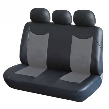 Универсальные чехлы сидений (майка, 11 предм., экокожа) Consul AIRLINE  (черно-серые)