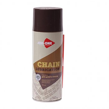 329 р. Смазка для цепей и лебедок 450мл аэрозоль Chain Lubrication AIM-ONE AIM-ONE ad-300  с доставкой в г. Керчь. Увеличить фотографию 1