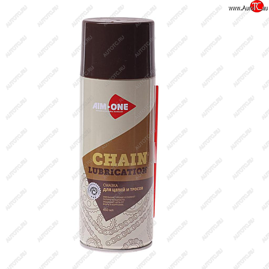 329 р. Смазка для цепей и лебедок 450мл аэрозоль Chain Lubrication AIM-ONE AIM-ONE ad-300  с доставкой в г. Керчь