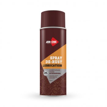 369 р. Смазка универсальная антиржавчина 450мл аэрозоль Spray De Rust Lubrication AIM-ONE AIM-ONE ad-350  с доставкой в г. Керчь. Увеличить фотографию 1