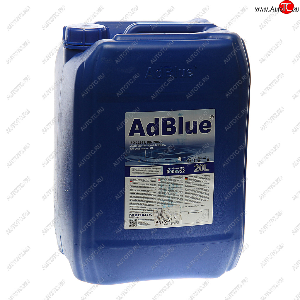 999 р. Жидкость адсорбирующая (аммиачная добавка) 20кг (Уценка) NIAGARA NIAGARA adblue NIAGARA adblue  с доставкой в г. Керчь