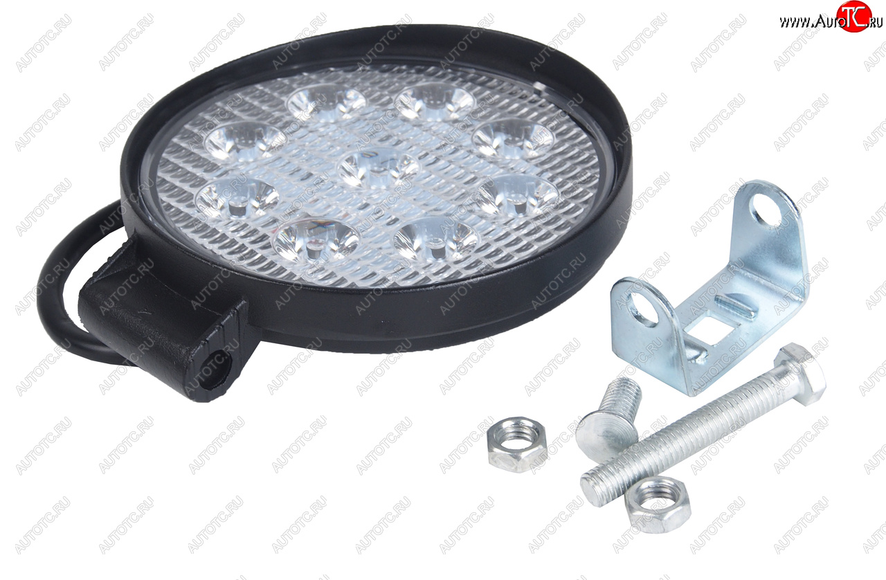 499 р. Фара рабочего света круглая 115х142x28мм 27W 9LED (направленный свет) AVTOELECTRICA AVTOELECTRICA ae27r-9led-28hc ае  с доставкой в г. Керчь