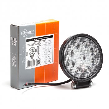 519 р. Фара рабочего света круглая 115х142x28мм 27W 9LED (рассеянный свет) AVTOELECTRICA AVTOELECTRICA ae27r-9led-28pc ае  с доставкой в г. Керчь. Увеличить фотографию 5