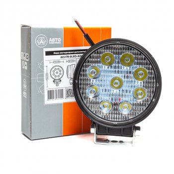569 р. Фара рабочего света круглая 115х142x42мм 27W 9LED (направленный свет) AVTOELECTRICA AVTOELECTRICA ae27r-9led-42hc ае  с доставкой в г. Керчь. Увеличить фотографию 5