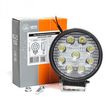 569 р. Фара рабочего света круглая 115х142x42мм 27W 9LED (рассеянный свет) AVTOELECTRICA AVTOELECTRICA ae27r-9led-42pc ае  с доставкой в г. Керчь. Увеличить фотографию 5