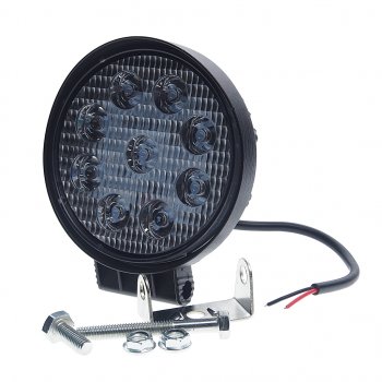 569 р. Фара рабочего света круглая 115х142x42мм 27W 9LED (рассеянный свет) AVTOELECTRICA AVTOELECTRICA ae27r-9led-42pc ае  с доставкой в г. Керчь. Увеличить фотографию 1