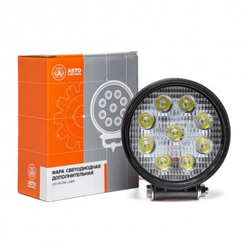 889 р. Фара рабочего света круглая 115х142x55мм 27W 9LED (направленный свет) AVTOELECTRICA AVTOELECTRICA ae27r-9led-55hc ае  с доставкой в г. Керчь. Увеличить фотографию 4