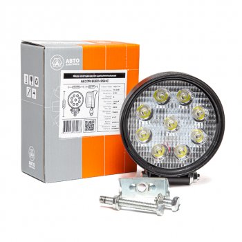 889 р. Фара рабочего света круглая 115х142x55мм 27W 9LED (направленный свет) AVTOELECTRICA AVTOELECTRICA ae27r-9led-55hc ае  с доставкой в г. Керчь. Увеличить фотографию 5