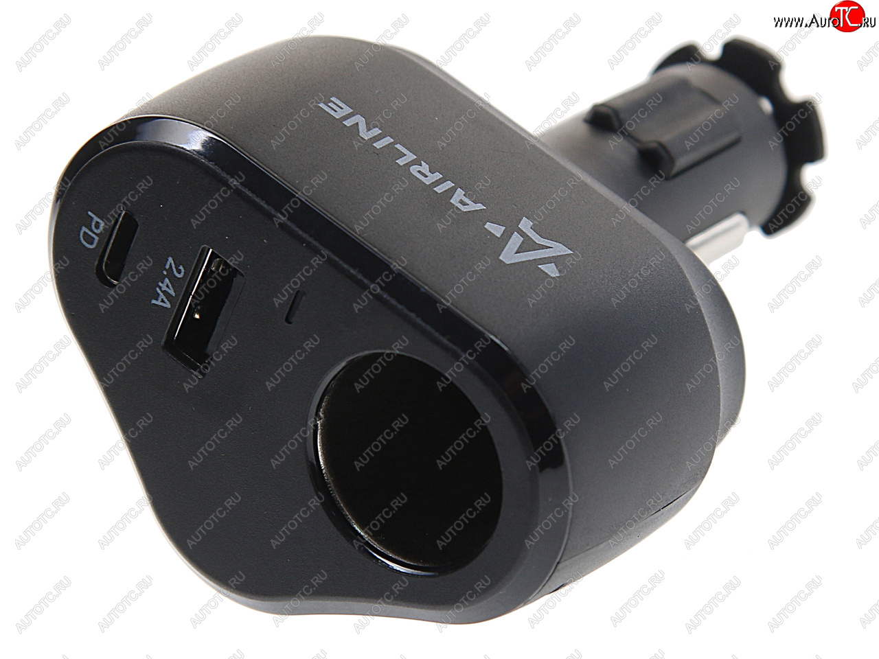 1 199 р. Разветвитель прикуривателя 1-но гнездовой 12V 2USB AIRLINE AIRLINE aebd033  с доставкой в г. Керчь