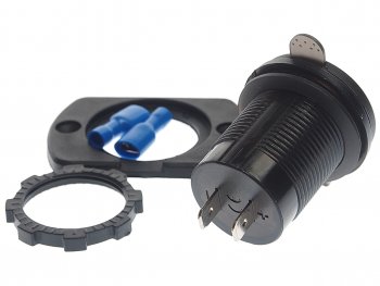 1 339 р. Розетка автомобильная встраиваемая влагозащищенная 12-24V 1 USB + 1 Type C (6.5V 3А + 5V 3А) AIRLINE AIRLINE aebj200  с доставкой в г. Керчь. Увеличить фотографию 3
