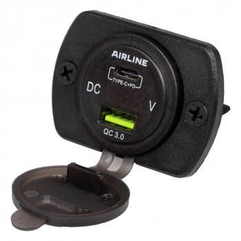 1 339 р. Розетка автомобильная встраиваемая влагозащищенная 12-24V 1 USB + 1 Type C (6.5V 3А + 5V 3А) AIRLINE AIRLINE aebj200  с доставкой в г. Керчь. Увеличить фотографию 9