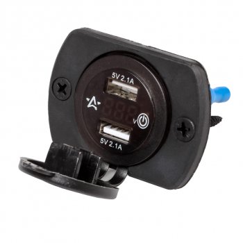 1 199 р. Розетка автомобильная встраиваемая влагозащищенная 12-24V 2USB (2.1A + 2.1A) AIRLINE AIRLINE aebj203  с доставкой в г. Керчь. Увеличить фотографию 9