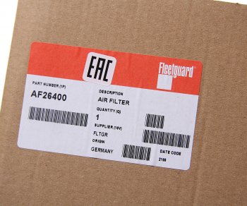 5 899 р. Фильтр воздушный JCB JS,JZ КАМАЗ ЕВРО-5 внутренний FLEETGUARD FLEETGUARD af26400  с доставкой в г. Керчь. Увеличить фотографию 3