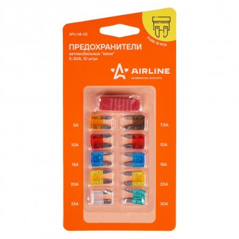 76 р. Предохранитель 5-30A флажковый MINI комплект 10шт. AIRLINE AIRLINE afu-m-02  с доставкой в г. Керчь. Увеличить фотографию 2