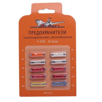 69 р. Предохранитель 5-25A цилиндрический набор AIRLINE AIRLINE afu-v-01  с доставкой в г. Керчь. Увеличить фотографию 1