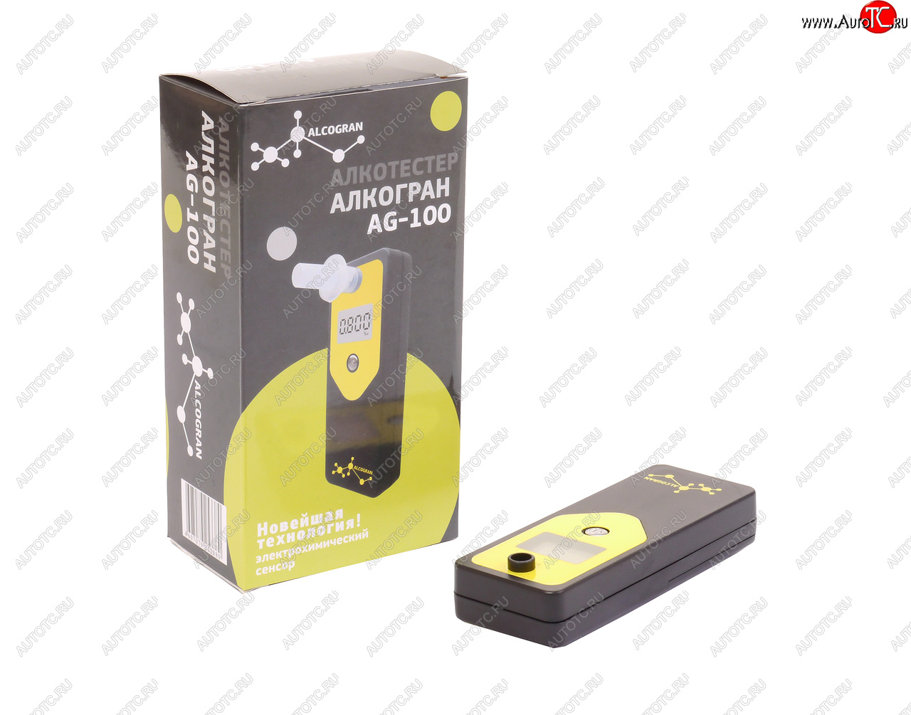 8 599 р. Алкотестер электрохимический до 1.00 промилле LCD дисплей АЛКОГРАН АЛКОГРАН ag-100  с доставкой в г. Керчь
