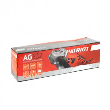 8 599 р. Машина углошлифовальная 2200Вт 230мм 6500обмин. PATRIOT PATRIOT ag 232  с доставкой в г. Керчь. Увеличить фотографию 8