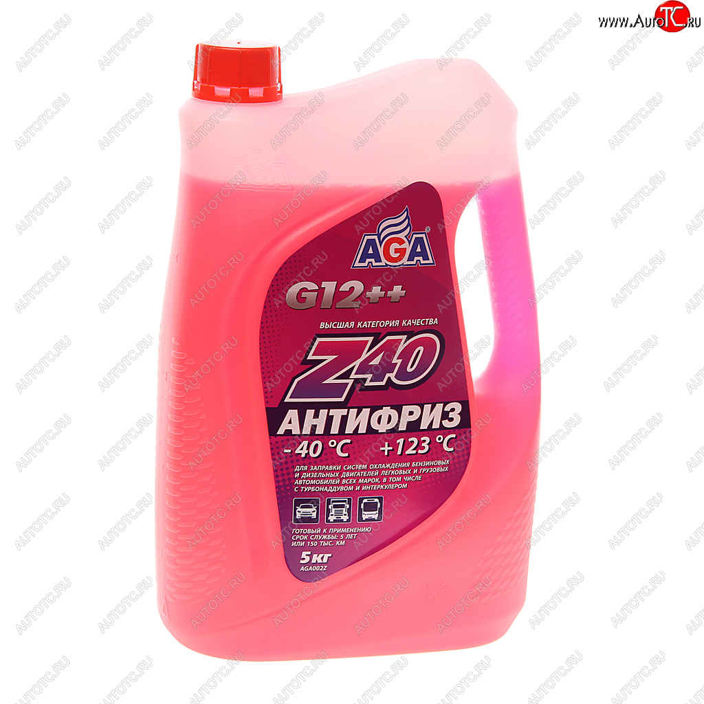1 469 р. Антифриз красный -40C 5л Antifreeze Z40 AGA AGA aga002z  с доставкой в г. Керчь