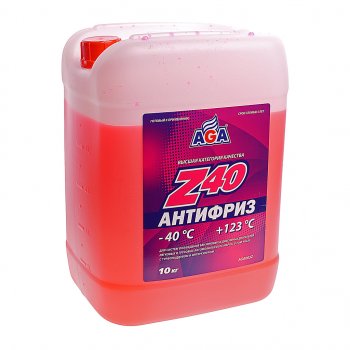2 799 р. Антифриз красный -40C 10кг Antifreeze Z40 AGA AGA aga003z  с доставкой в г. Керчь. Увеличить фотографию 1