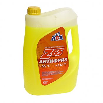 1 579 р. Антифриз желтый -65C 5л Antifreeze Z65 AGA AGA aga043z  с доставкой в г. Керчь. Увеличить фотографию 1