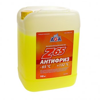 3 069 р. Антифриз желтый -65C 10кг Antifreeze Z65 AGA AGA aga044z  с доставкой в г. Керчь. Увеличить фотографию 1