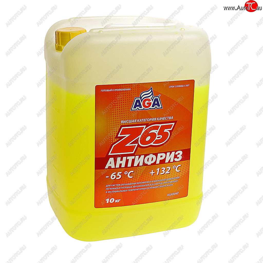 3 069 р. Антифриз желтый -65C 10кг Antifreeze Z65 AGA AGA aga044z  с доставкой в г. Керчь